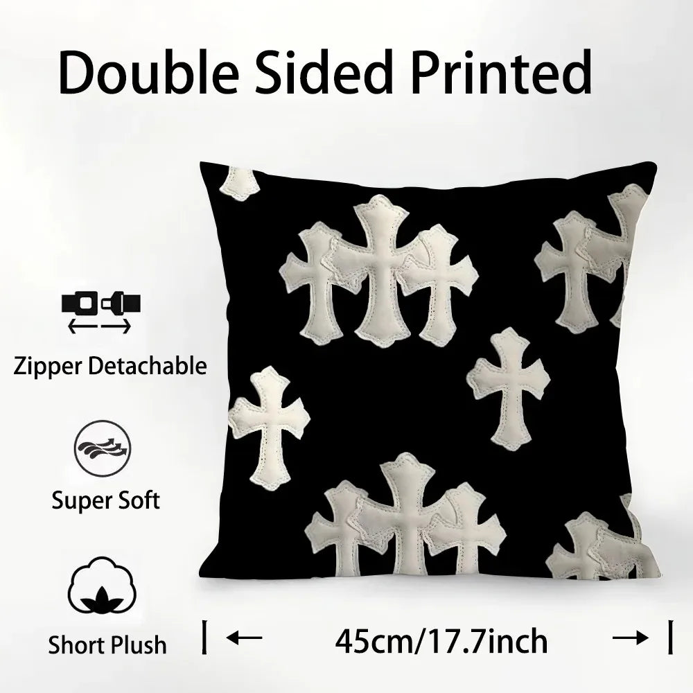 Chrome Hearts Soft Double Sided Print Pillowcase Cushion Cover