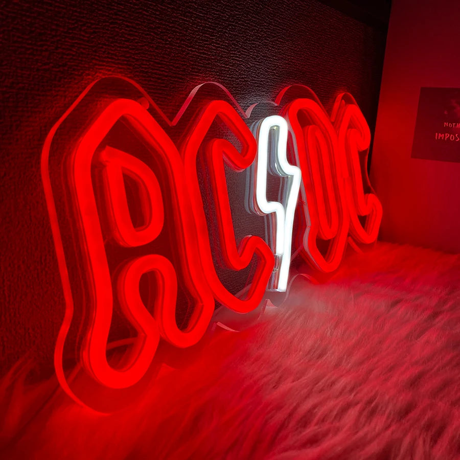 AC/DC Band Neon LED Sign-USB Powered