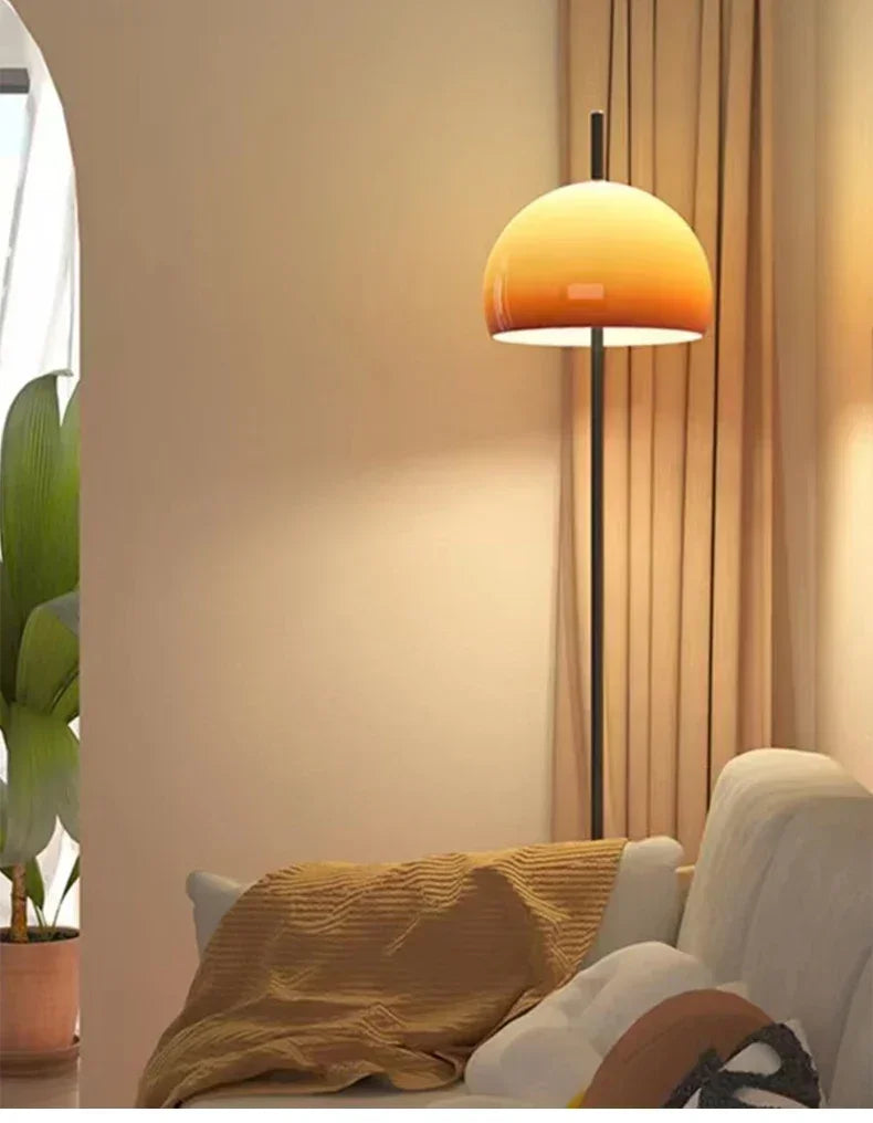 Living Room Glass LED Floor Lamp For A Living Room And Bedroom Atmosphere