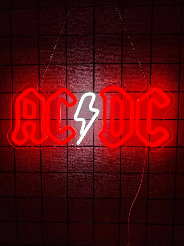 AC/DC Band Neon LED Sign-USB Powered