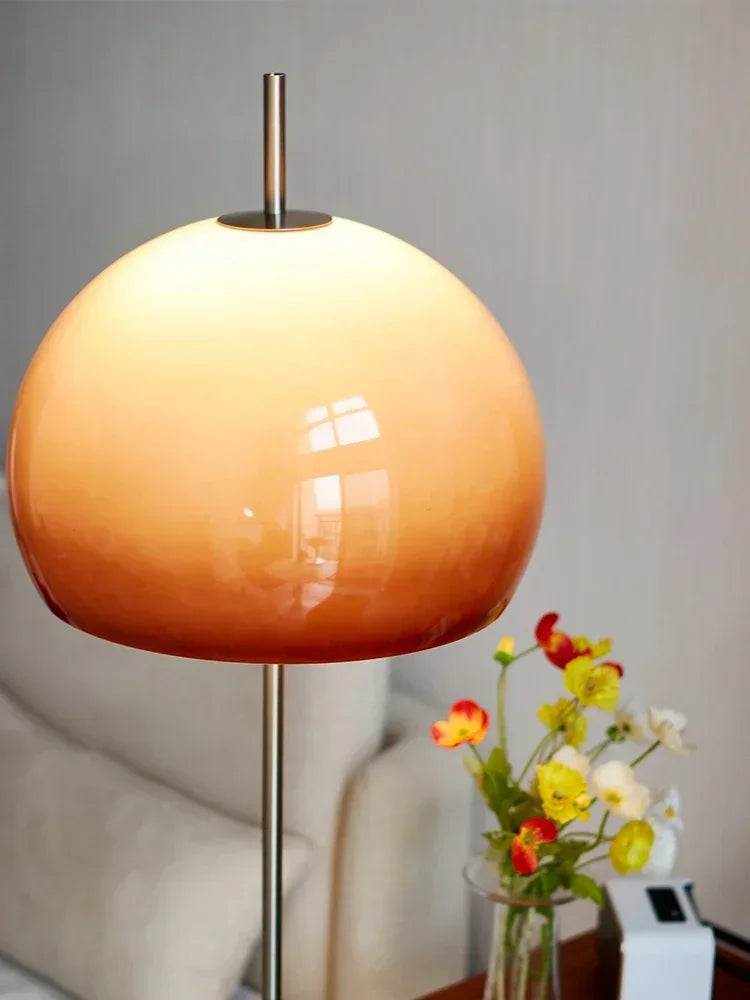 Living Room Glass LED Floor Lamp For A Living Room And Bedroom Atmosphere