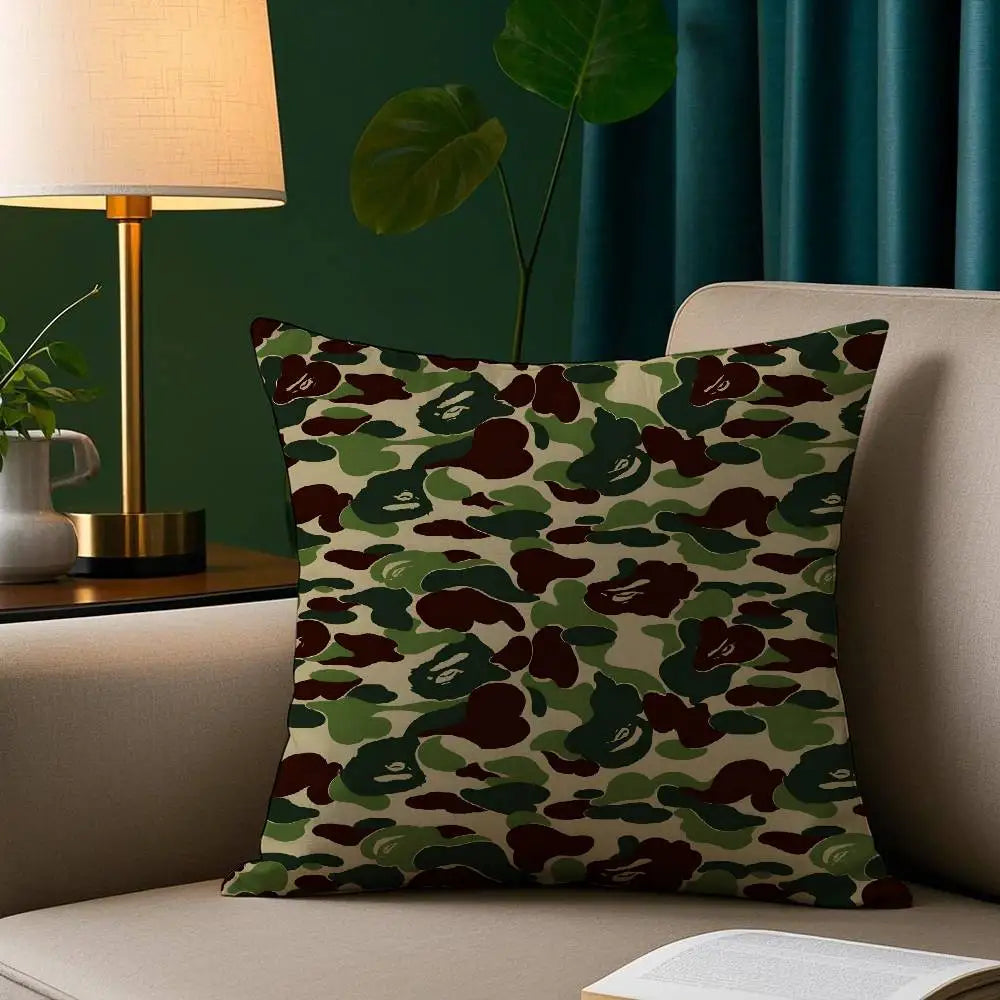 Unique Camo Pillow Case Short Plush Print Cushion Cover Square Throw Pillow Covers Sofa Home Decor