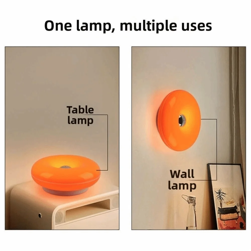 Tricolor Lighting Plastic Donut Wall Lamp