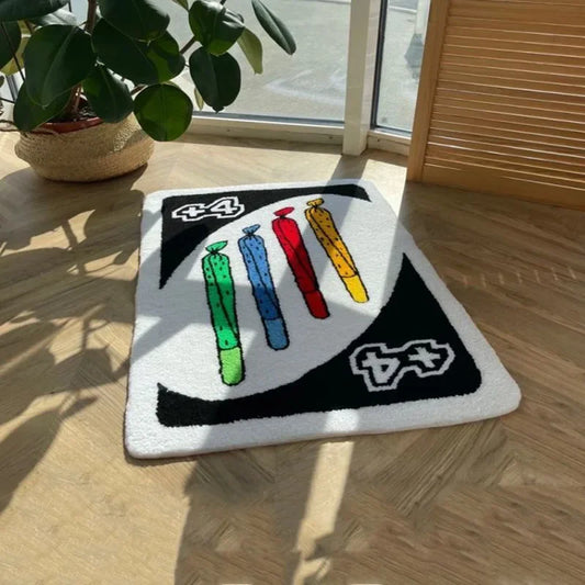 UNO Reverse Card Thickened Floor Mat
