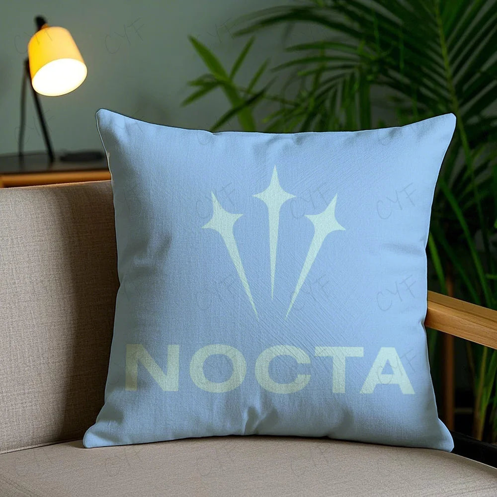 Nocta Fashion Luxury N-NoctaS-S Pillow Case Anti-dustmite Pillowcase Invisible zipper silky short plush Sofa cushion cover
