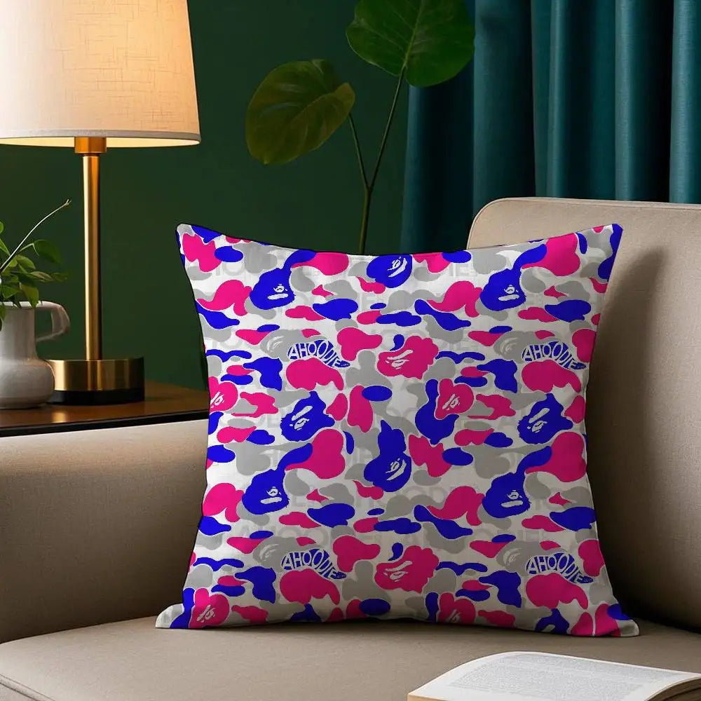 Unique Camo Pillow Case Short Plush Print Cushion Cover Square Throw Pillow Covers Sofa Home Decor