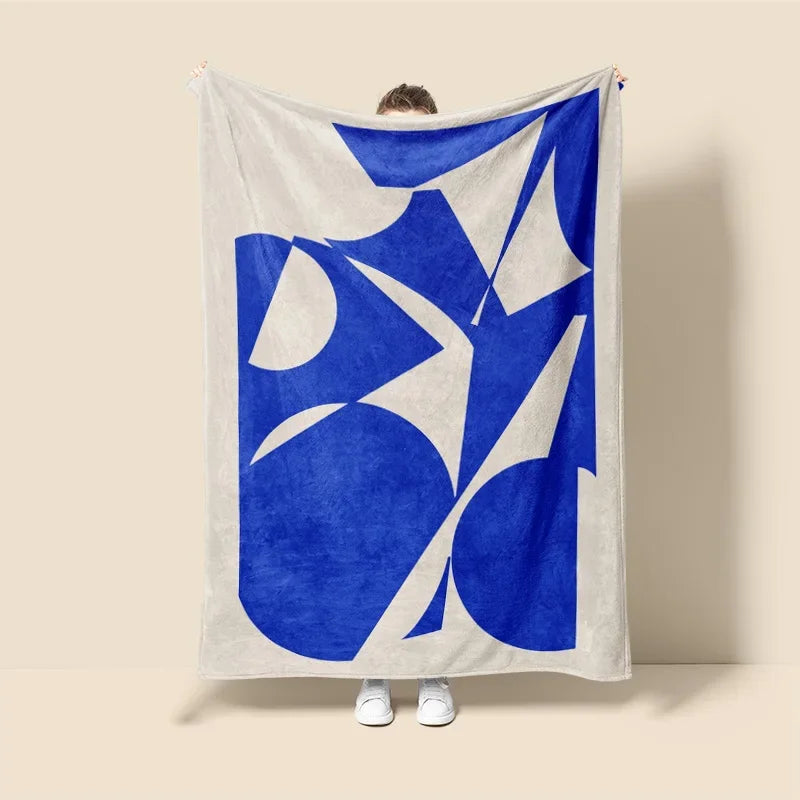 Scandinavian ins style Morandi blanket abstract geometric design anti-static dust Netroots with the same sofa cover blanket