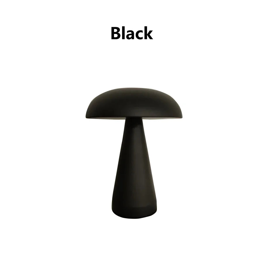 Retro Bar Table Lamp Mushroom Table Lamp LED Touch Sensor Three Color Dimming Desktop Night Light Rechargeable Reading Lamp