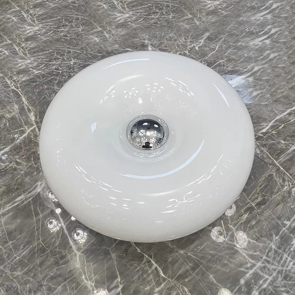 Donut Glass Wall Lamp Orange USB With Touch Switch Tricolor Lighting