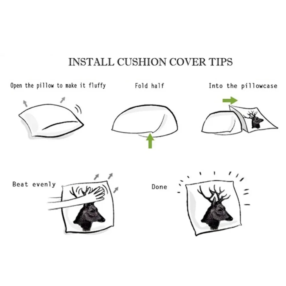 Fashion Hearts Art Pillow Case Square Double‑Sided Print Cushion Case For Sofa Home Bedchamber Decor Gift