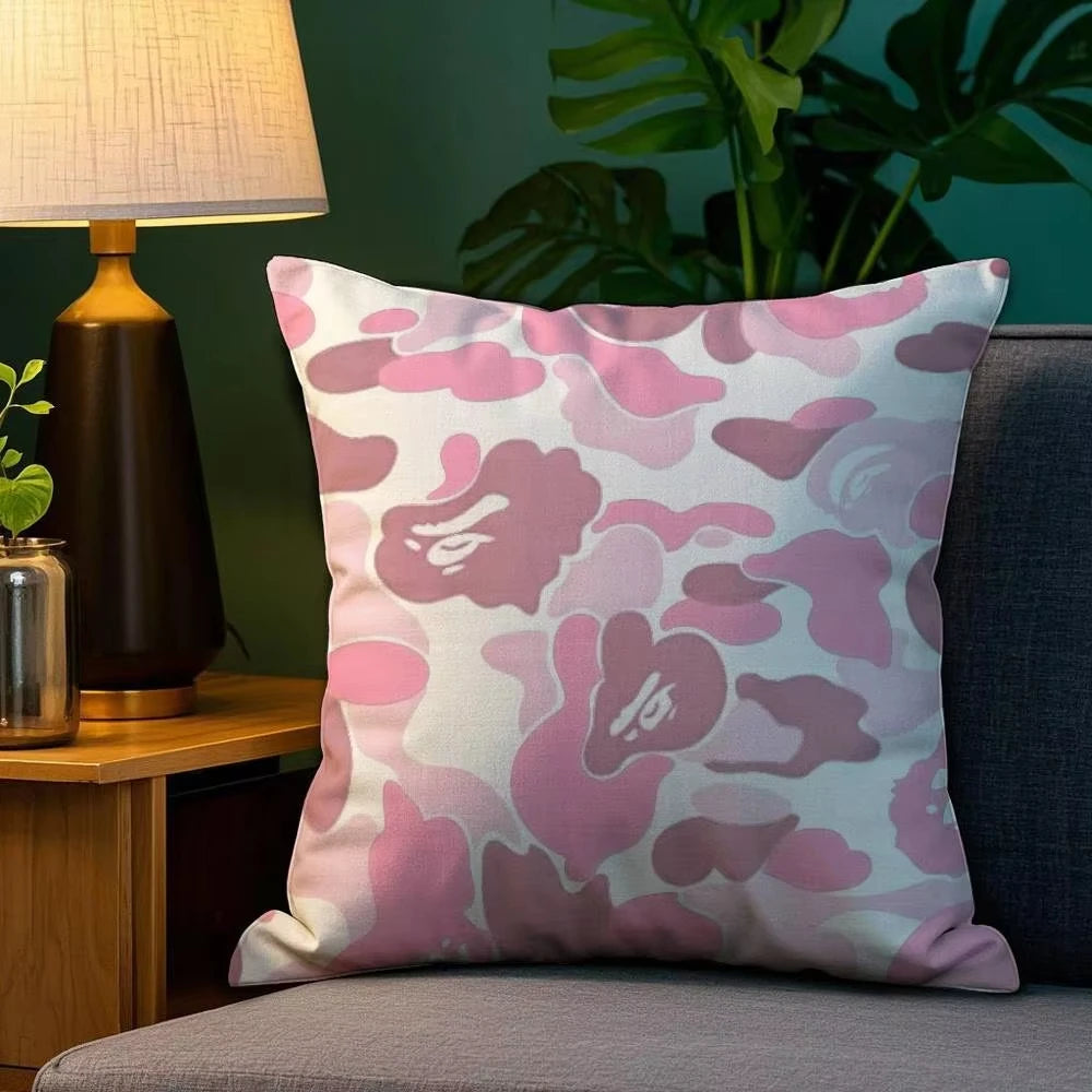 Smooth Camo Pillowcase Durable Polyester Material Flat Printing Wear Resistant Cushion Cover For Home Decor