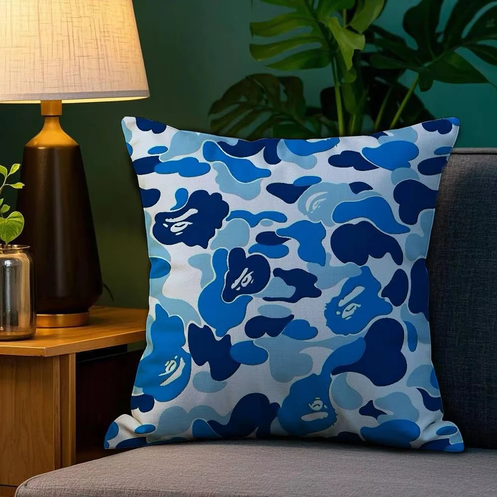 Smooth Camo Pillowcase Durable Polyester Material Flat Printing Wear Resistant Cushion Cover For Home Decor