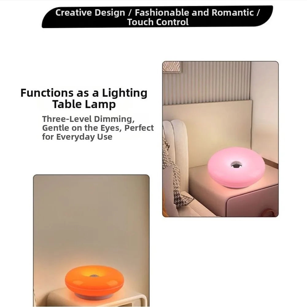 Tricolor Lighting Plastic Donut Wall Lamp