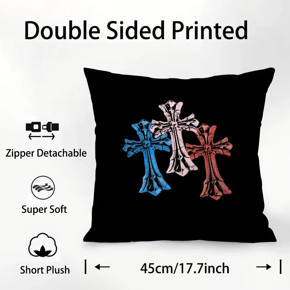 Chrome Hearts Soft Double Sided Print Pillowcase Cushion Cover