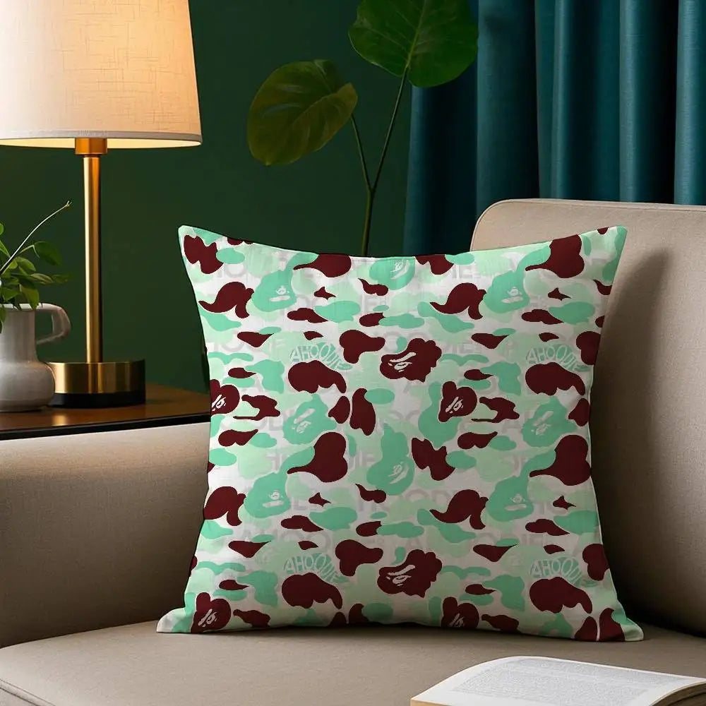 Unique Camo Pillow Case Short Plush Print Cushion Cover Square Throw Pillow Covers Sofa Home Decor