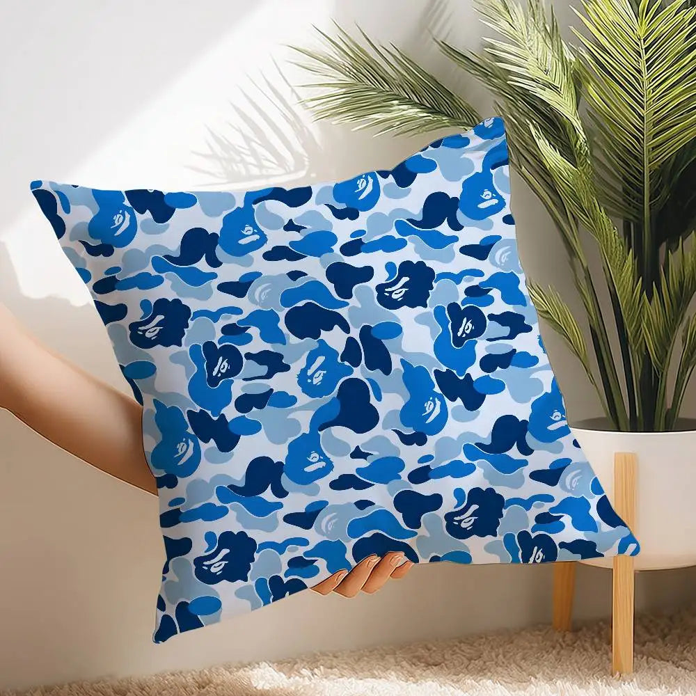 Unique Camo Pillow Case Short Plush Print Cushion Cover Square Throw Pillow Covers Sofa Home Decor