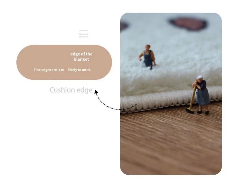 VIKAMA Trendy Car Carpet Comfortable And Soft Home Decoration Personality Creative Footrest Gaming Room Bedside Blanket