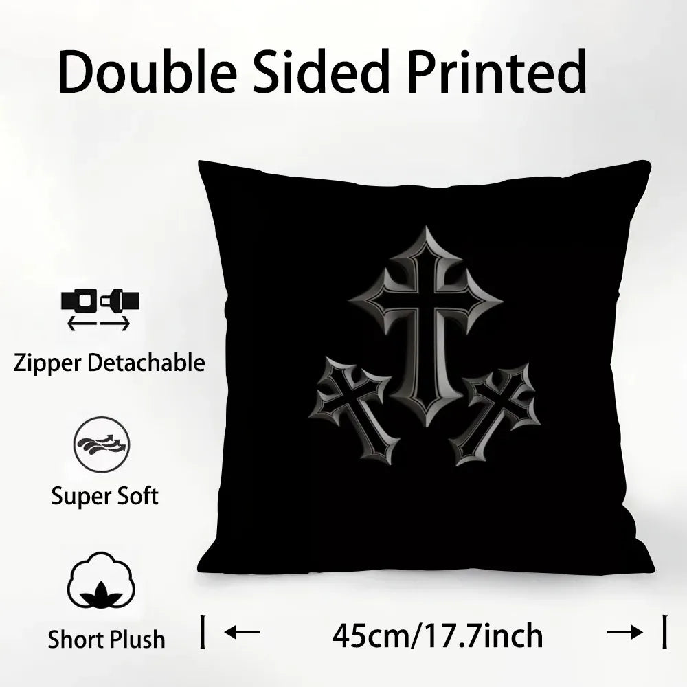 Chrome Hearts Soft Double Sided Print Pillowcase Cushion Cover
