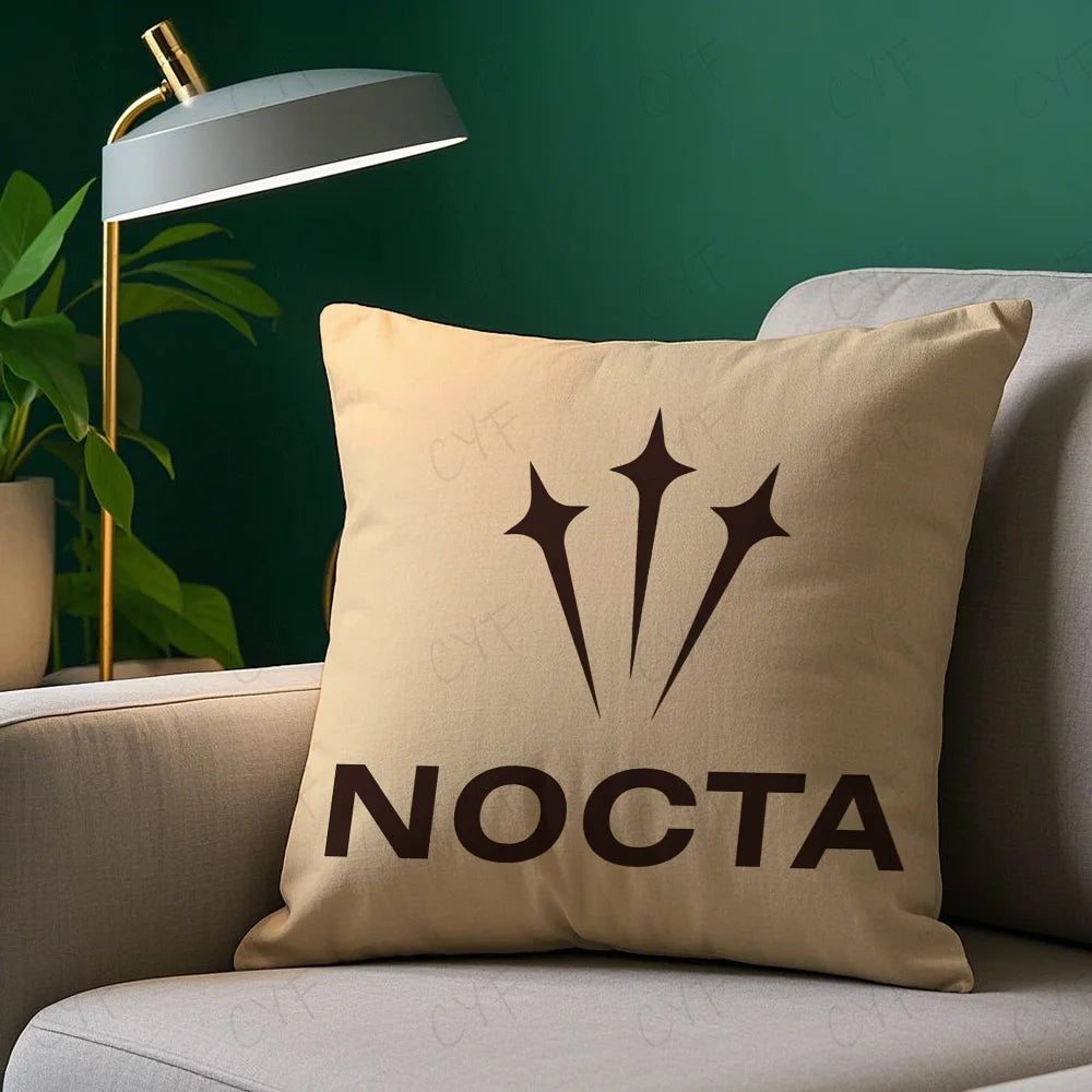 Nocta Fashion Luxury N-NoctaS-S Pillow Case Anti-dustmite Pillowcase Invisible zipper silky short plush Sofa cushion cover