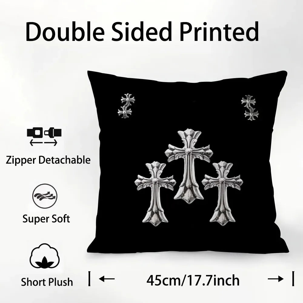 Chrome Hearts Soft Double Sided Print Pillowcase Cushion Cover
