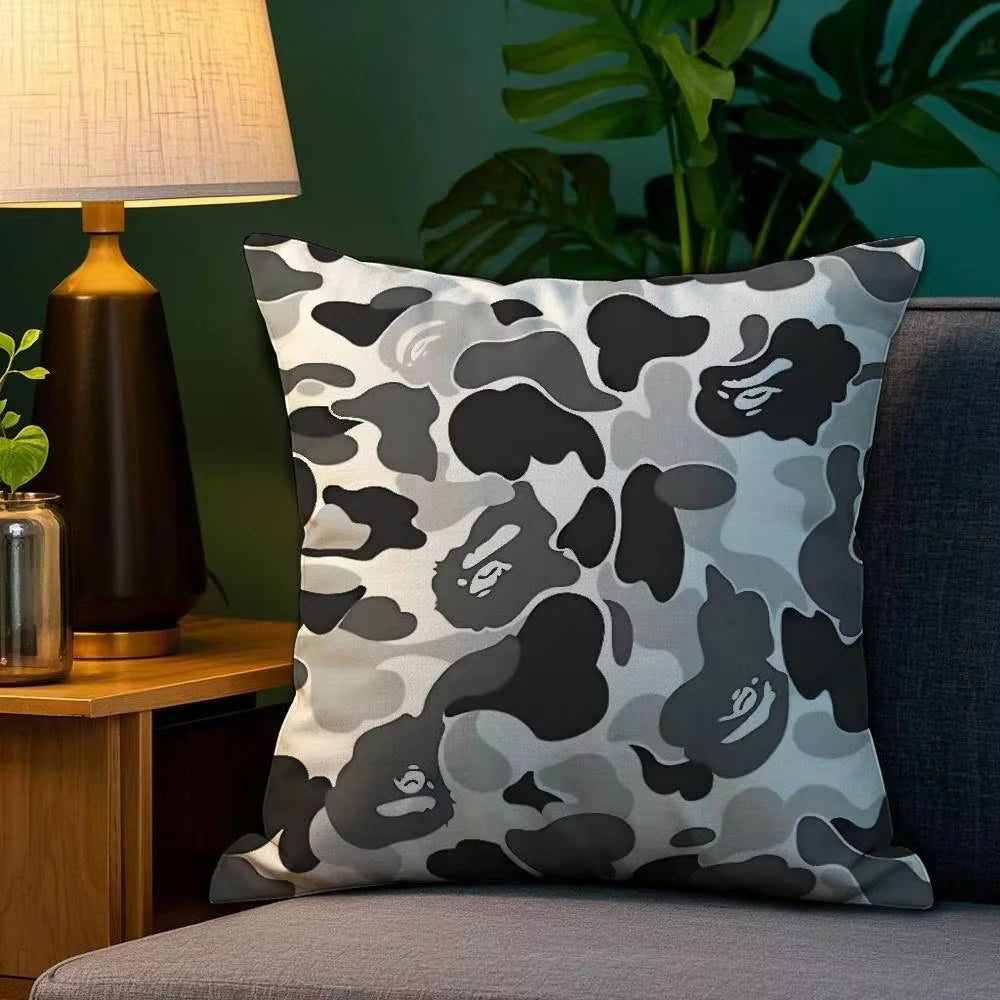 Smooth Camo Pillowcase Durable Polyester Material Flat Printing Wear Resistant Cushion Cover For Home Decor