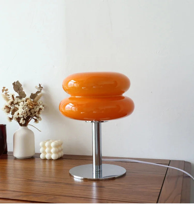 Macaron Glass Table Lamp Trichromatic Dimming