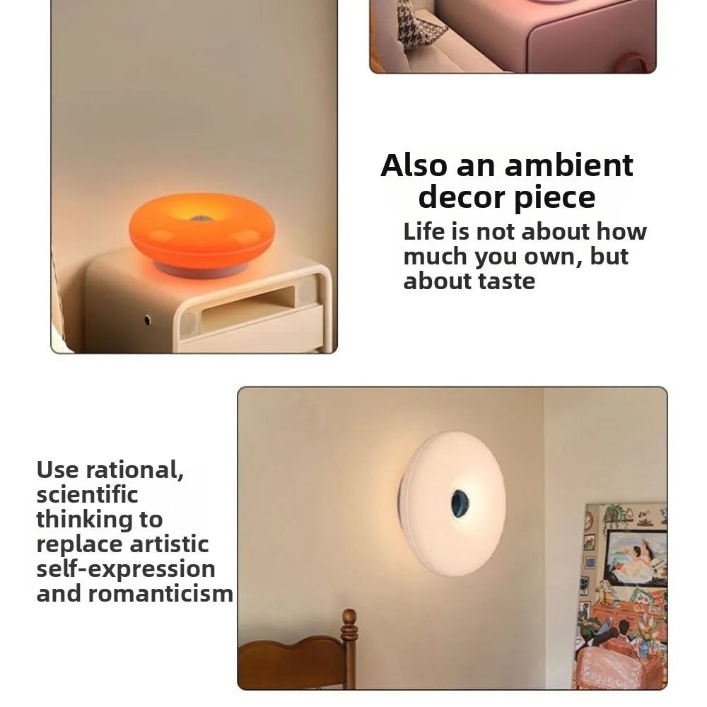 Tricolor Lighting Plastic Donut Wall Lamp