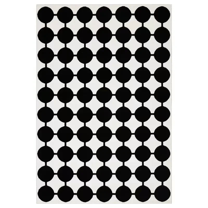 Nordic Black Stripe Area Rug for Living Room Bedroom Minimalist Design Plush Non-Slip Floor Mat