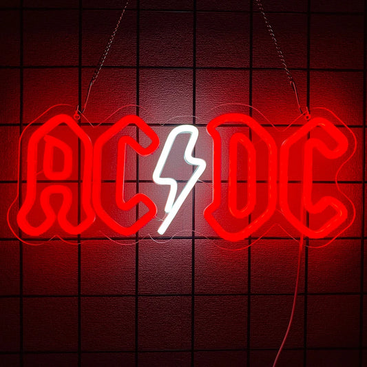 AC/DC Band Neon LED Sign-USB Powered