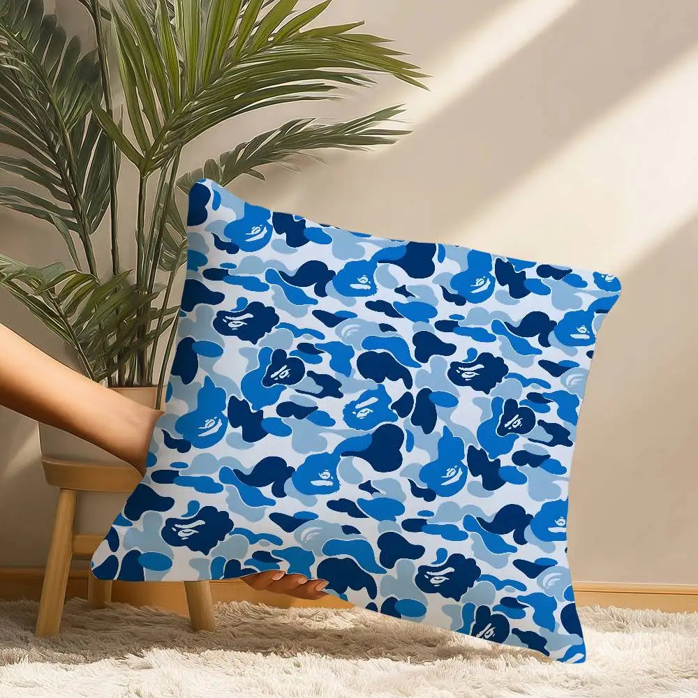 Unique Camo Pillow Case Short Plush Print Cushion Cover Square Throw Pillow Covers Sofa Home Decor