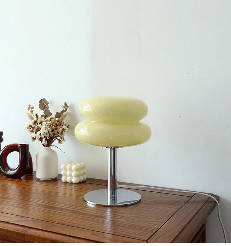 Macaron Glass Table Lamp Trichromatic Dimming