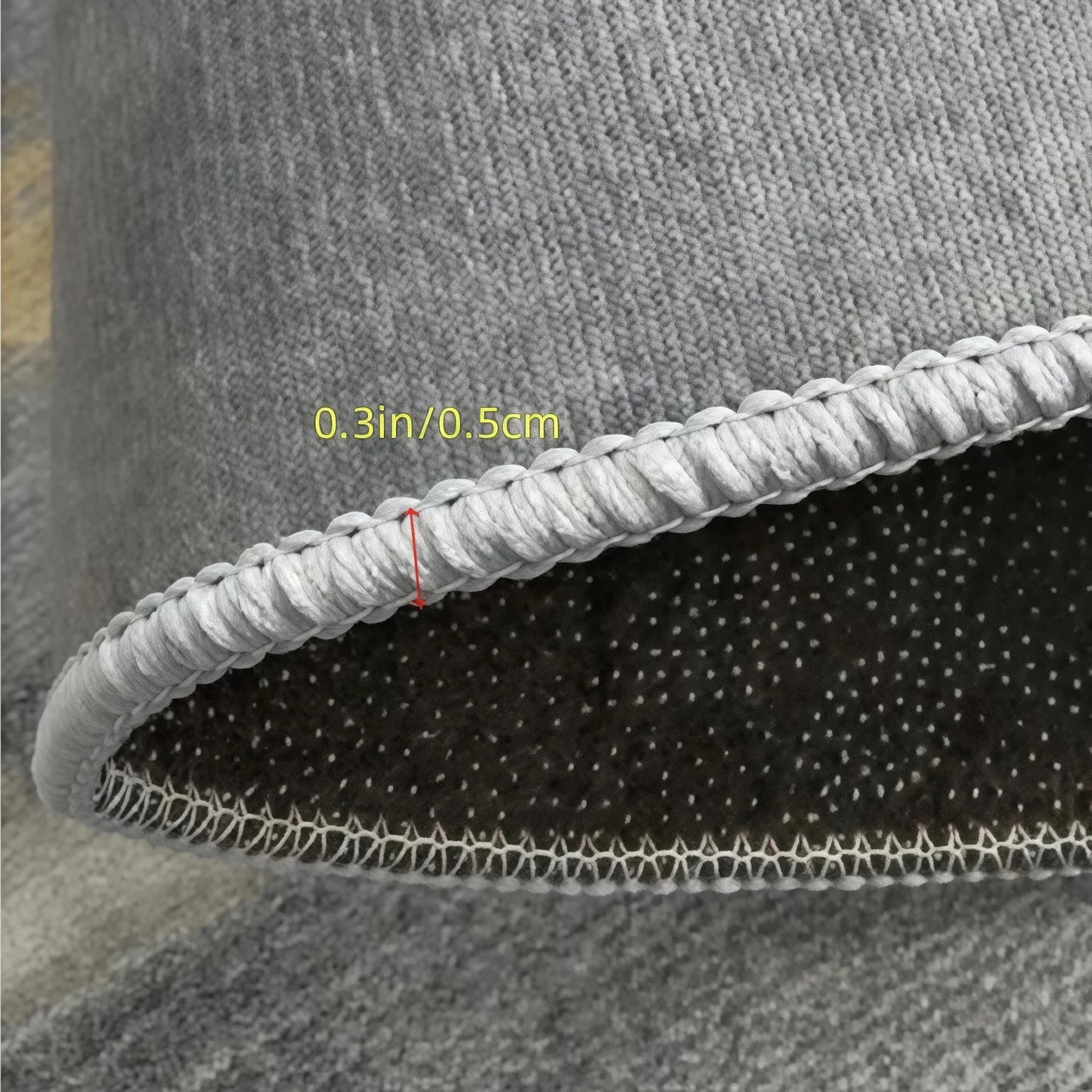 Black Stripe Area Rug for Living Room