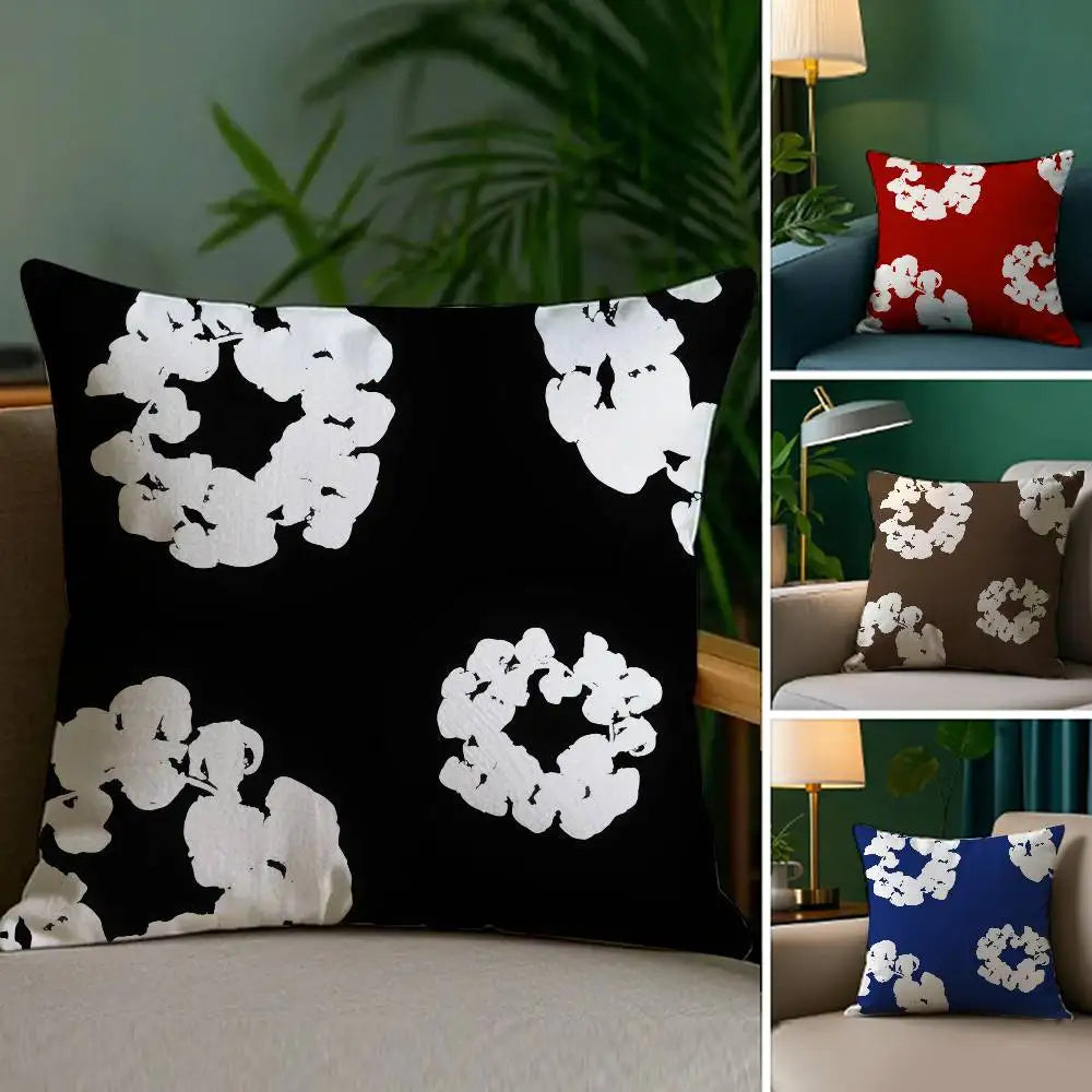 Luxury D-Denim T-Tears Pillow Case Plush Fabric Soft Double Sided Print Sofa Cushion Cover Throw Pillow Covers