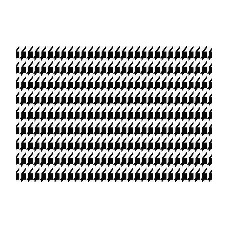 Nordic Black Stripe Area Rug for Living Room Bedroom Minimalist Design Plush Non-Slip Floor Mat