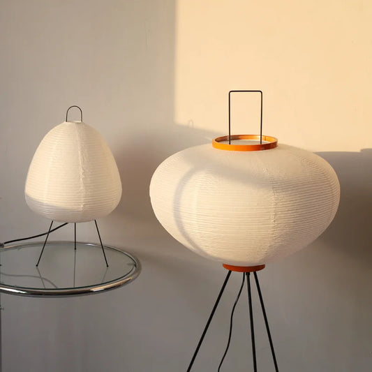 Light Japanese Wabi Sabi Vintage Standing floor Lamp and table light
