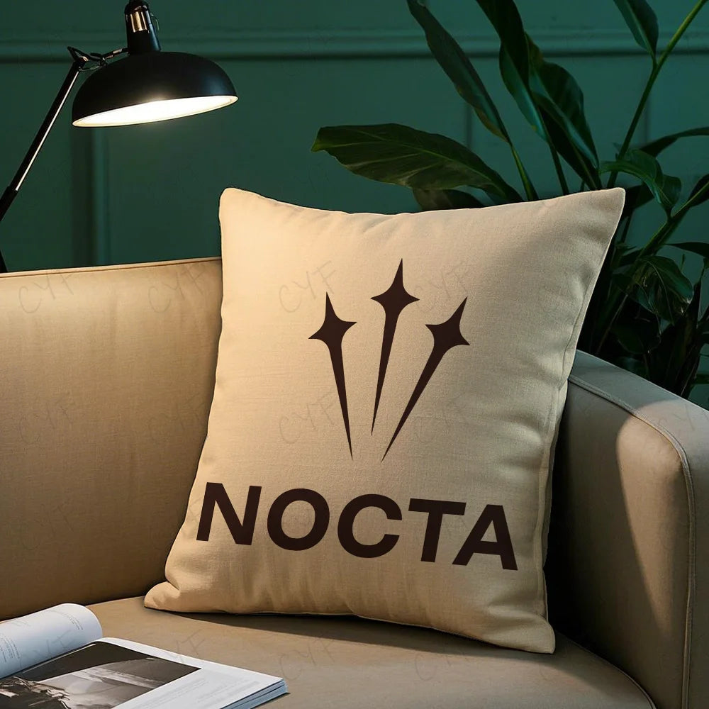 Nocta Fashion Luxury N-NoctaS-S Pillow Case Anti-dustmite Pillowcase Invisible zipper silky short plush Sofa cushion cover