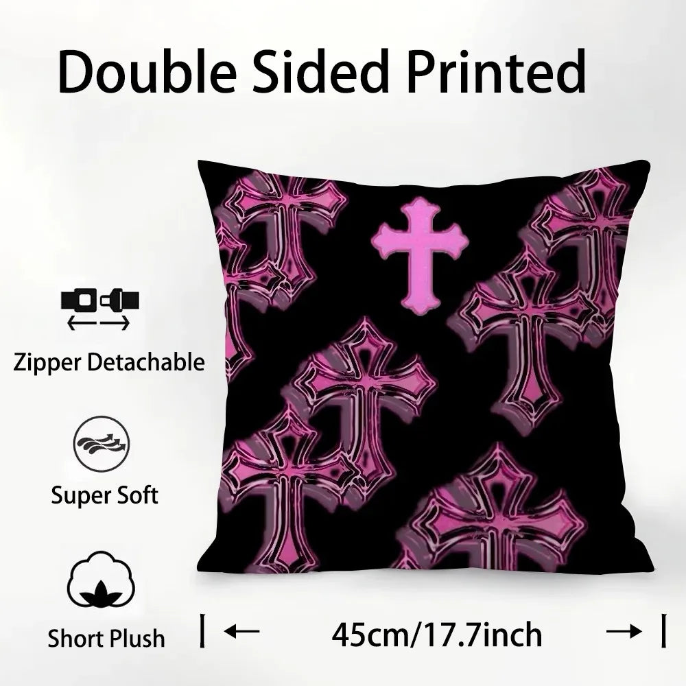 Chrome Hearts Soft Double Sided Print Pillowcase Cushion Cover