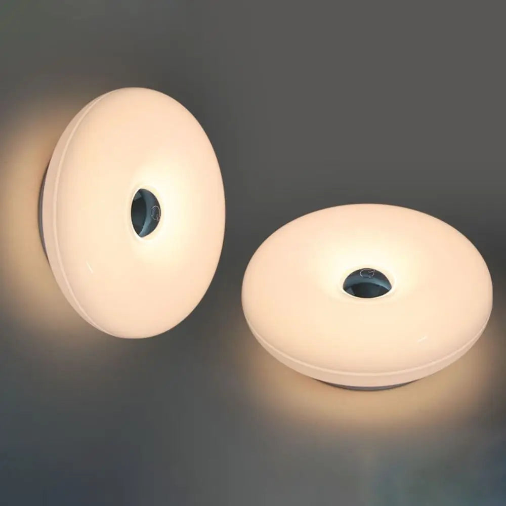 Tricolor Lighting Plastic Donut Wall Lamp
