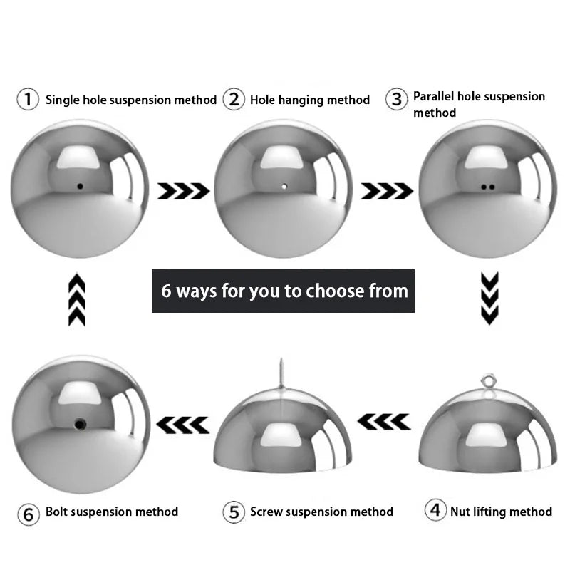 Stainless Steel Hollow Hemispherical Polished Mirror Ball