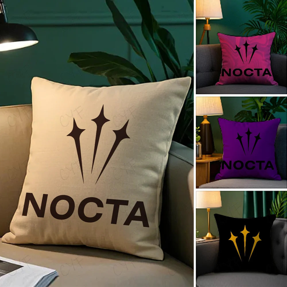 Nocta Fashion Luxury N-NoctaS-S Pillow Case Anti-dustmite Pillowcase Invisible zipper silky short plush Sofa cushion cover
